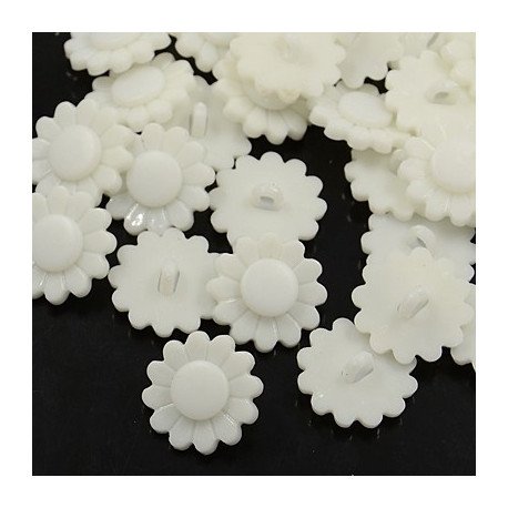 10buc Nasturi Floare albi 20mm
