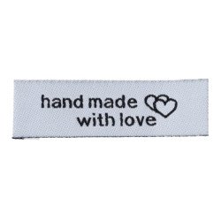 Eticheta textila tesuta - Hand Made With Love